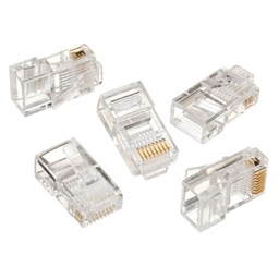 [A05172] GEMBIRD Modular plug 8P8C for solid LAN cable CAT5, UTP, 100 pcs per bag | LC-8P8C-001/100