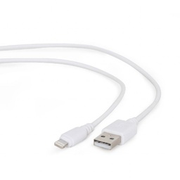 [A05679] GEMBIRD 8-pin sync and charging cable, white, 1 m | CC-USB2-AMLM-W-1M