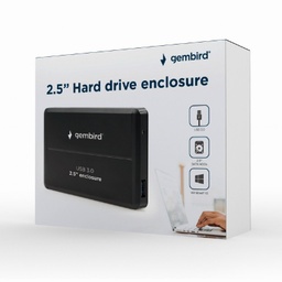 [A05875] GEMBIRD USB 3.0 2.5'' enclosure, black | EE2-U3S-2