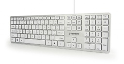 [A05928] GEMBIRD Chocolate Keyboard, US layout, white | KB-MCH-02-W