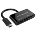 [A05992] GEMBIRD Compact USB Type-C SDXC combo card reader, black | UHB-CR3-02