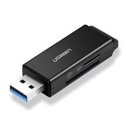 [A18118] UGREEN USB 3.0 TO TF + SD DUAL CARD READER (BLACK)
