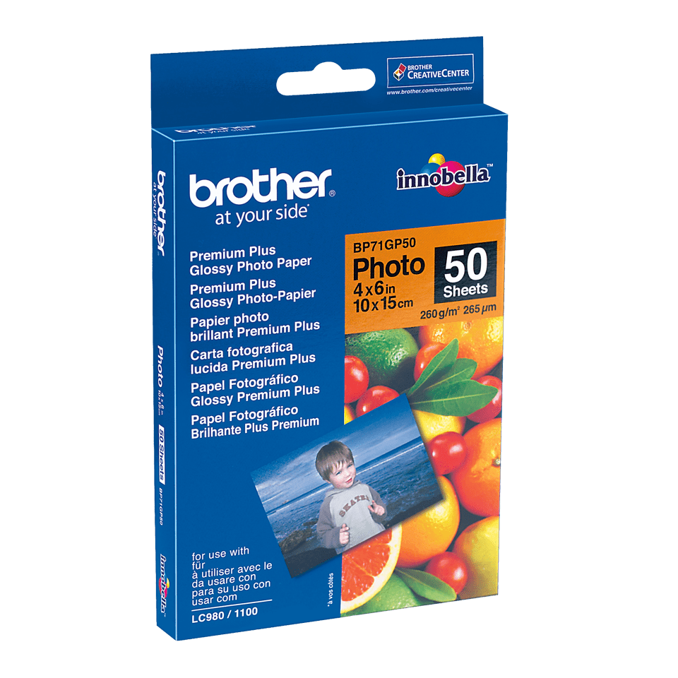 LETER BROTHER 10X15cm PHOTO-PAPER GLOSSY 260g/m2 BP-71GP50,50CP,[65843]