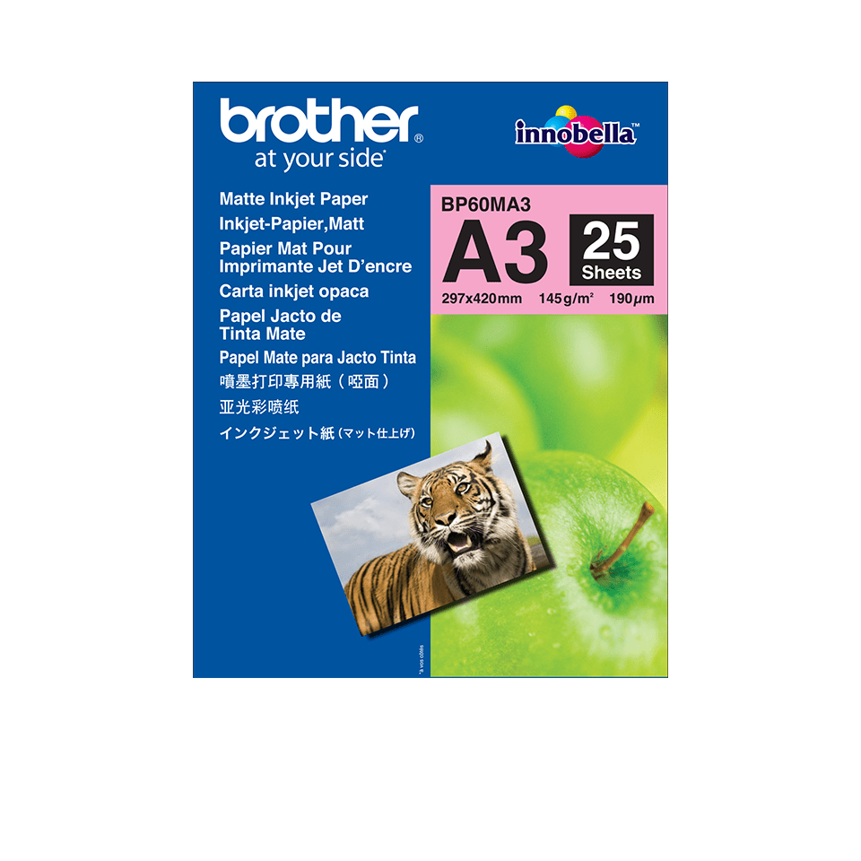 LETER BROTHER A3 INKJET-PAPER MATT 145g/m2 BP60MA3 25CP [66155]