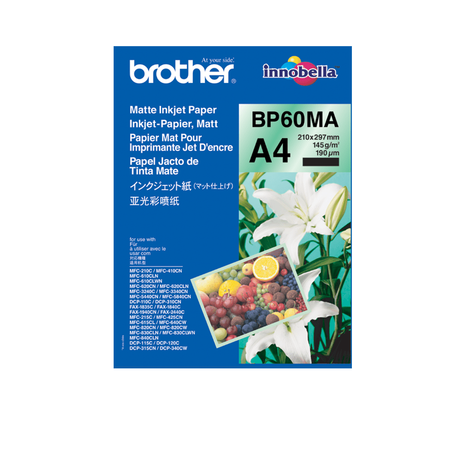 LETER BROTHER A4 INKJET-PAPER MATT 145g/m2 BP60MA 25CP [62851]