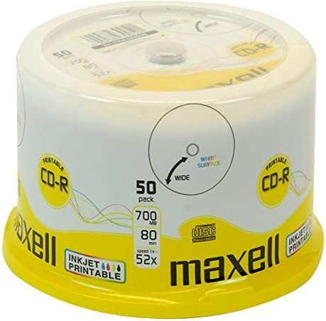 DISC-CD MAXELL CD-R 80 PR 50S 52X  WI