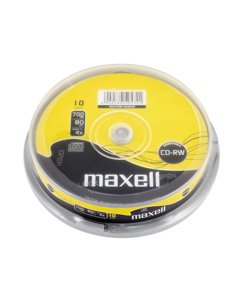 DISC-CD MAXELL CD-RW 80 4X 10S