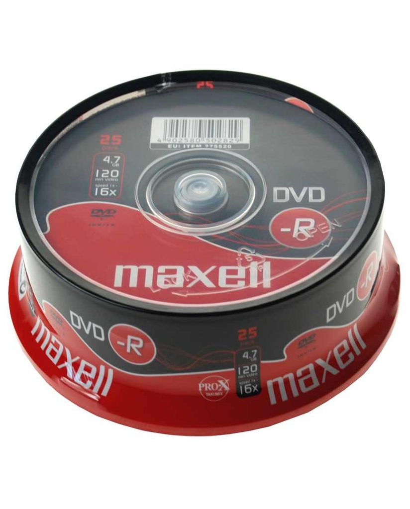 DISC-DVD MAXELL DVD-R 47 16X 25S