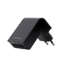 GEMBIRD 2-port universal USB charger, 2.1 A, black | EG-U2C2A-02