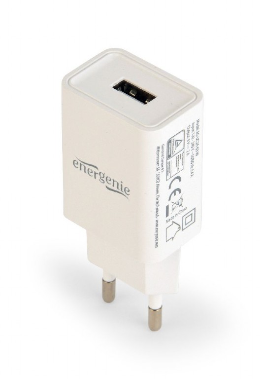 GEMBIRD Universal USB charger, 2.1 A, white | EG-UC2A-03-W
