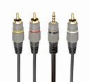 GEMBIRD 3.5 mm 4-pin to RCA audio-video cable, 1.5 m | CCAP-4P3R-1.5M