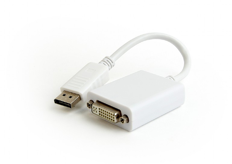GEMBIRD DisplayPort v.1.2 to Dual-Link DVI adapter cable, white | A-DPM-DVIF-03-W