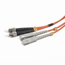 GEMBIRD Duplex multimode fibre optic cable, 1 m, bulk packing | CFO-STSC-OM2-1M