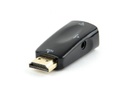 GEMBIRD HDMI to VGA and audio adapter, single port, black, blister | AB-HDMI-VGA-02
