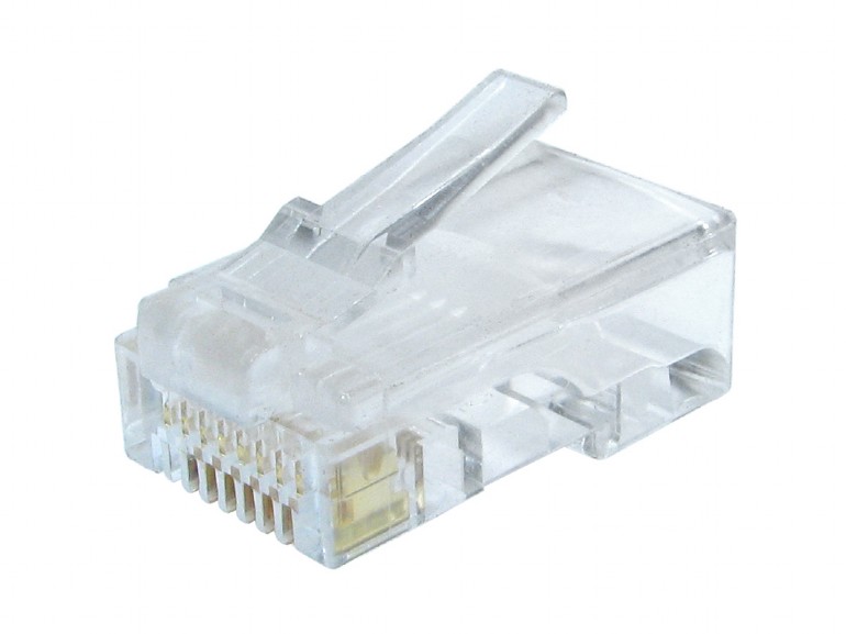GEMBIRD Modular plug 8P8C for solid CAT6 LAN cable, 100 pcs per polybag | LC-8P8C-002/100
