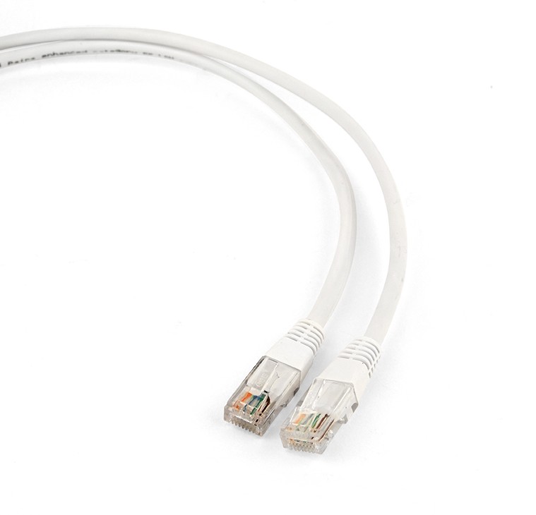 GEMBIRD CAT5e UTP Patch cord, white, 1 m | PP12-1M/W