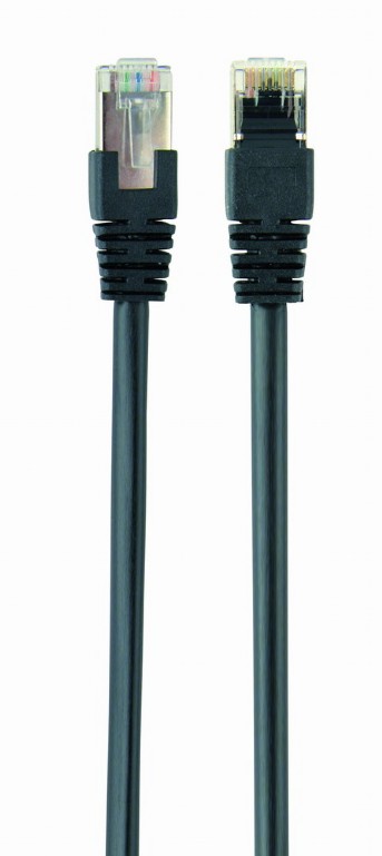 GEMBIRD FTP Cat5e Patch cord, black, 0.5 m | PP22-0.5M/BK