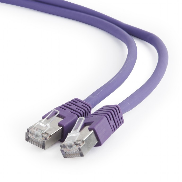 GEMBIRD S/FTP Cat. 6A LSZH patch cord, purple, 2 m | PP6A-LSZHCU-V-2M