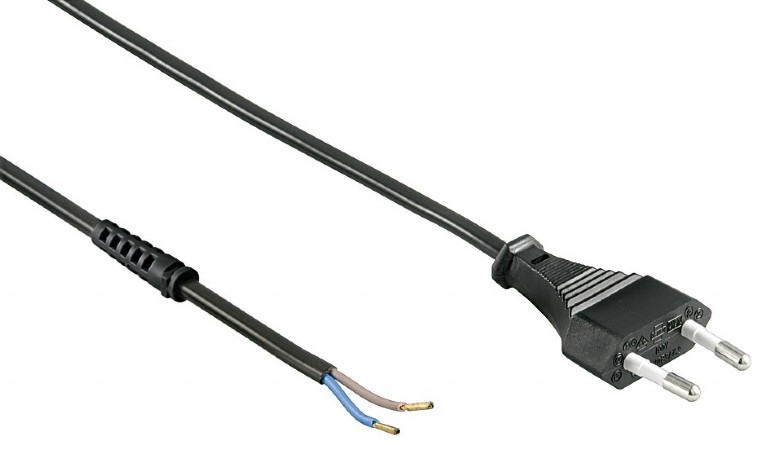 GEMBIRD Power cord, euro plug to free ends, 1.5 m, black | PC-184F