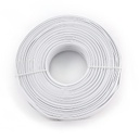 GEMBIRD Flat telephone cable stranded wire 100 meters, white, 2 wires | TC1000S2-100M