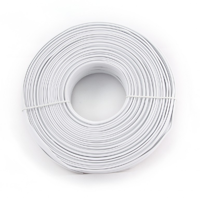 GEMBIRD Flat telephone cable stranded wire 100 meters, white, 6 wires | TC1000S6-100M