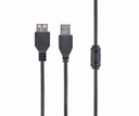 GEMBIRD Premium quality USB 2.0 extension cable, 6 ft | CCF-USB2-AMAF-6