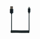 GEMBIRD Coiled Micro-USB cable, 1.8 m, black | CC-mUSB2C-AMBM-6