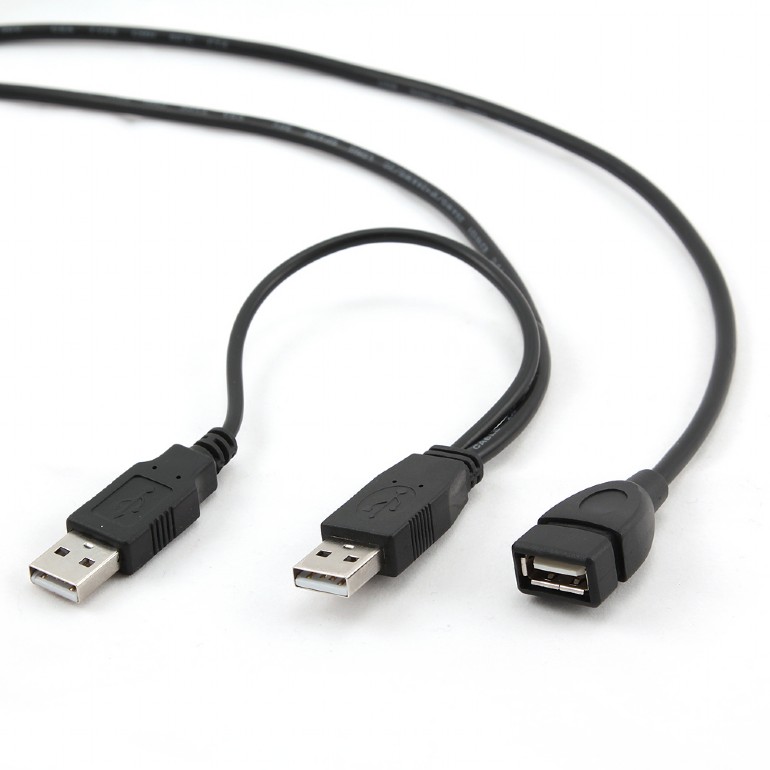 GEMBIRD Dual USB 2.0 A-plug A-socket 3 ft extension cable | CCP-USB22-AMAF-3