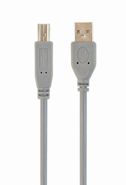 GEMBIRD USB 2.0 A-plug B-plug 6ft cable, grey color | CCP-USB2-AMBM-6G