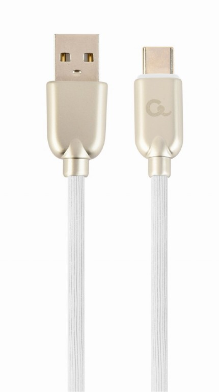 GEMBIRD Premium rubber Type-C USB charging and data cable, 1 m, white | CC-USB2R-AMCM-1M-W