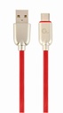 GEMBIRD Premium rubber Type-C USB charging and data cable, 2 m, red | CC-USB2R-AMCM-2M-R