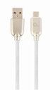 GEMBIRD Premium rubber Micro-USB charging and data cable, 1 m, white | CC-USB2R-AMmBM-1M-W