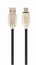 GEMBIRD Premium rubber Micro-USB charging and data cable, 2 m, black | CC-USB2R-AMmBM-2M