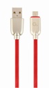 GEMBIRD Premium rubber Micro-USB charging and data cable, 2 m, red | CC-USB2R-AMmBM-2M-R