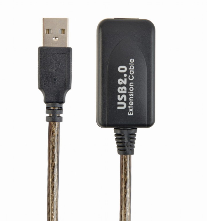 GEMBIRD Active USB 2.0 extension cable, 5 m, black | UAE-01-5M