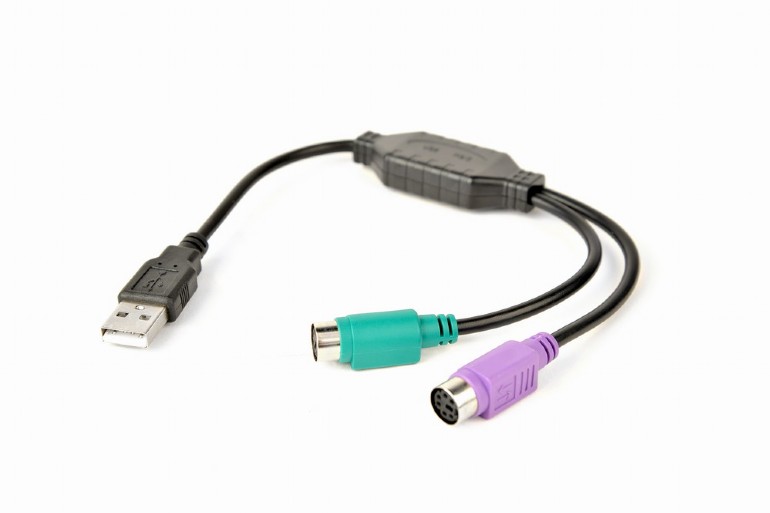 GEMBIRD USB to PS/2 converter cable, 0.3 m, black | UAPS12-BK