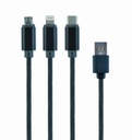 GEMBIRD USB 3-in-1 charging cable, black, 1 m | CC-USB2-AM31-1M