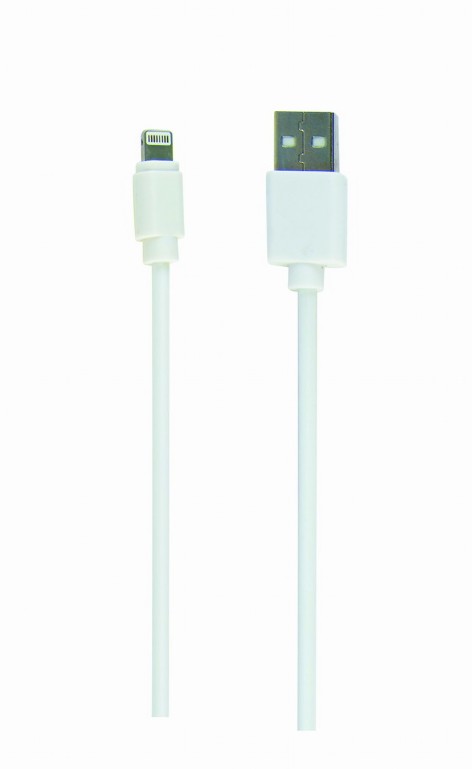 GEMBIRD USB to 8-pin sync and charging cable, white, 0.5 m | CC-USB2-AMLM-W-0.5M