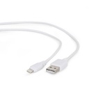 GEMBIRD 8-pin sync and charging cable, white, 1 m | CC-USB2-AMLM-W-1M