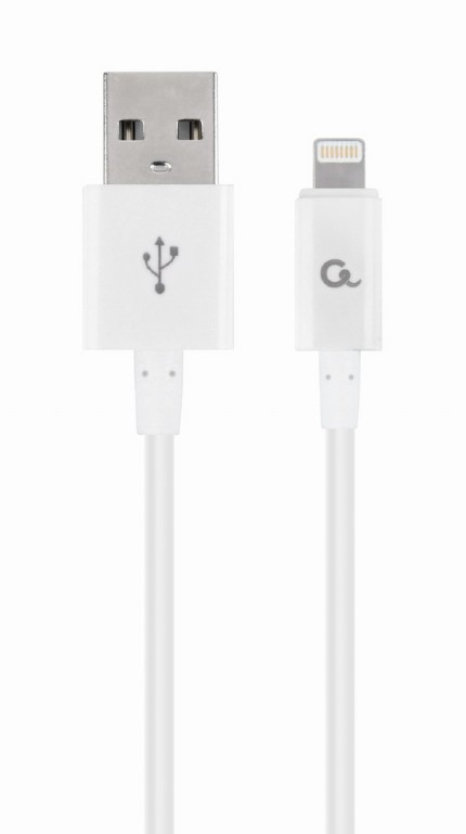 GEMBIRD 8-pin charging and data cable, 1 m, white | CC-USB2P-AMLM-1M-W