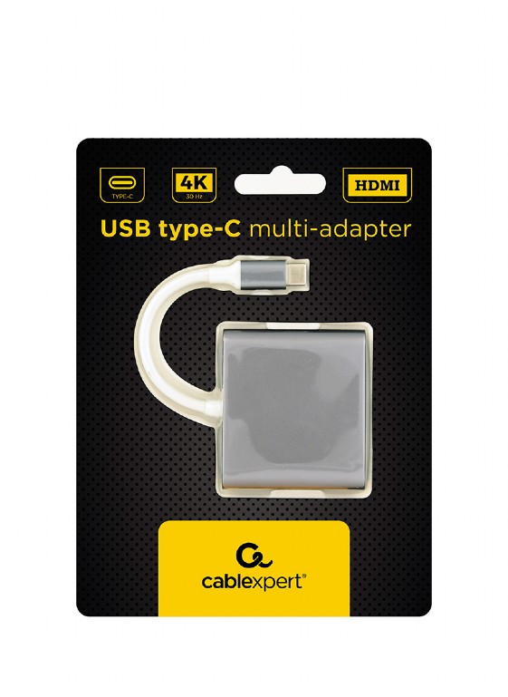 GEMBIRD USB type-C multi-adapter, Space Grey | A-CM-HDMIF-02-SG