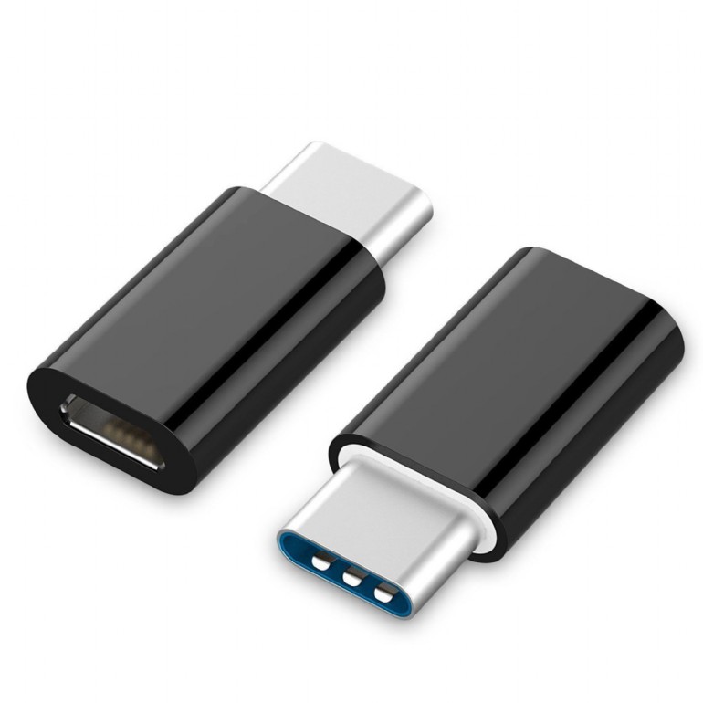 GEMBIRD USB 2.0 Type-C  adapter (CM/MicroUSB-F), black | A-USB2-CMmF-01
