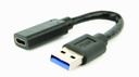 GEMBIRD USB 3.1 AM to Type-C female adapter cable, 10 cm, black | A-USB3-AMCF-01