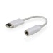 GEMBIRD USB type-C plug to stereo 3.5 mm audio adapter cable, white | CCA-UC3.5F-01-W