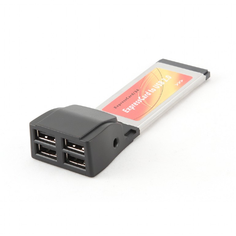 GEMBIRD USB 2.0 4 port ExpressCard/34mm card | PCMCIAX-USB24