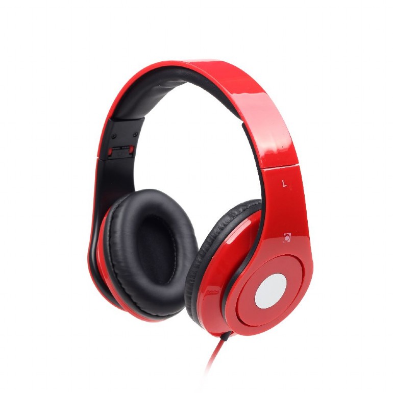 GEMBIRD Folding stereo headphones &quot;Detroit&quot;, red | MHS-DTW-R