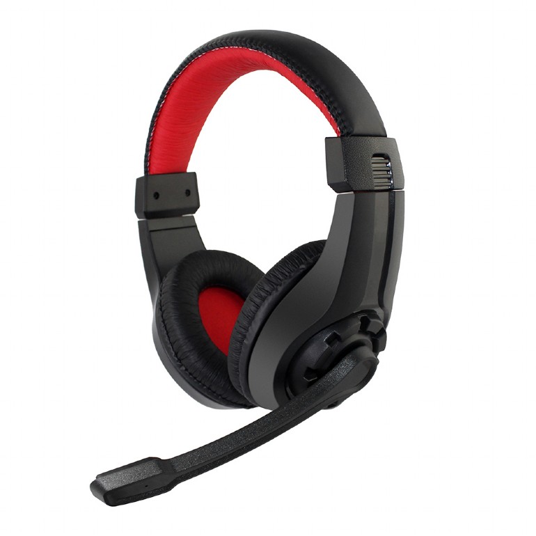 GEMBIRD Gaming headset with volume control, black/red | GHS-01