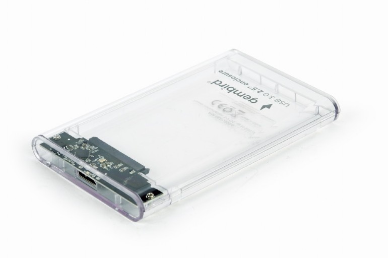 GEMBIRD USB 3.0 2.5'' enclosure, for 9.5 mm drive, transparent plastic | EE2-U3S9-6