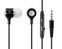 GEMBIRD Metal earphones with microphone, black | MHS-EP-001