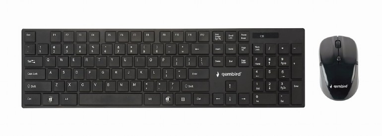KEYBOARD + MOUSE SETS GEMBIRD Wireless &quot;chocolate&quot;, black | KBS-WCH-01